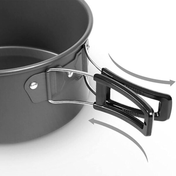 Camping Cooking Utensils Set with Tea Kettle | Portable Cookware for 2–3 Person Outdoor Cooking & Hiking - Image 4