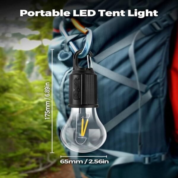 Rechargeable Camping LED Bulb | Portable Waterproof Outdoor Hanging Light for Hiking & Emergency Use - Image 6