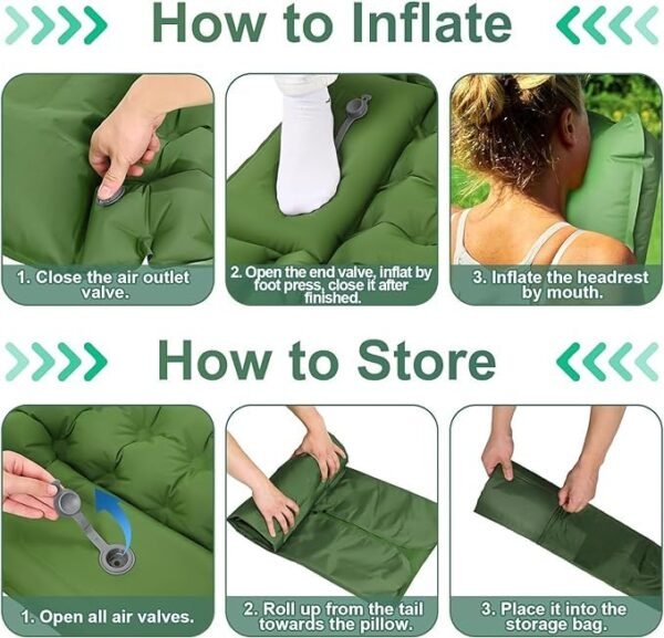 Premium Inflatable Air Bed for Sleeping, Camping & Travel | Self-Inflating Mattress with Built-in Pump | Versatile Air Mattress for Home & Outdoor Adventures - Image 2