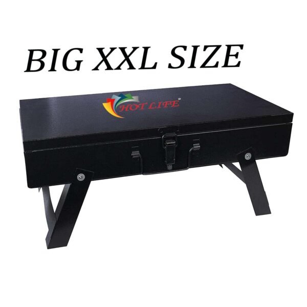 Camping Foldable Suitcase Barbecue Grill | Portable Outdoor BBQ with Gloves, Skewers & Tong - Image 6