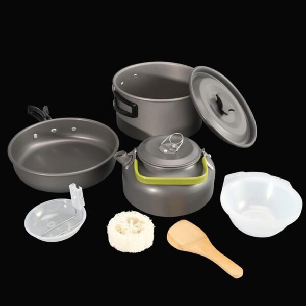 Camping Cooking Utensils Set with Tea Kettle | Portable Cookware for 2–3 Person Outdoor Cooking & Hiking - Image 5