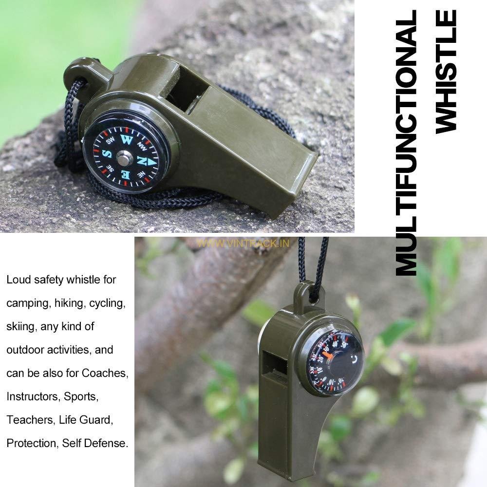 3-in-1 Multi-Function Whistle – Emergency Survival, Safety & Sports Whistle with Built-in Compass, LED Light, and Fire Starter - Image 5