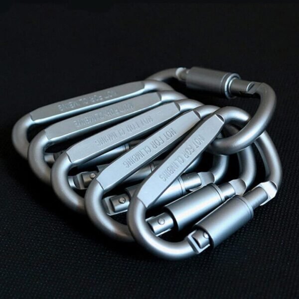 Camping Equipment Aluminum Carabiner – Hunting Survival Kit, Lock, Mountain Travel Accessories for Outdoor Adventures - Image 5