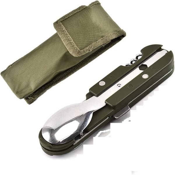 Spoon with Foldable Knife for Camping – Portable Multi-Purpose Travel Cutlery for Hiking, Trekking, Picnic & Outdoor Adventures - Image 4