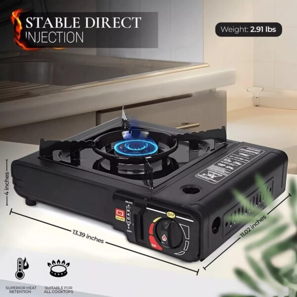 Camping Portable Gas Stove (Butane + LPG) – Dual Fuel Outdoor Cooking Burner for Hiking, Trekking, Picnic & Travel - Image 4