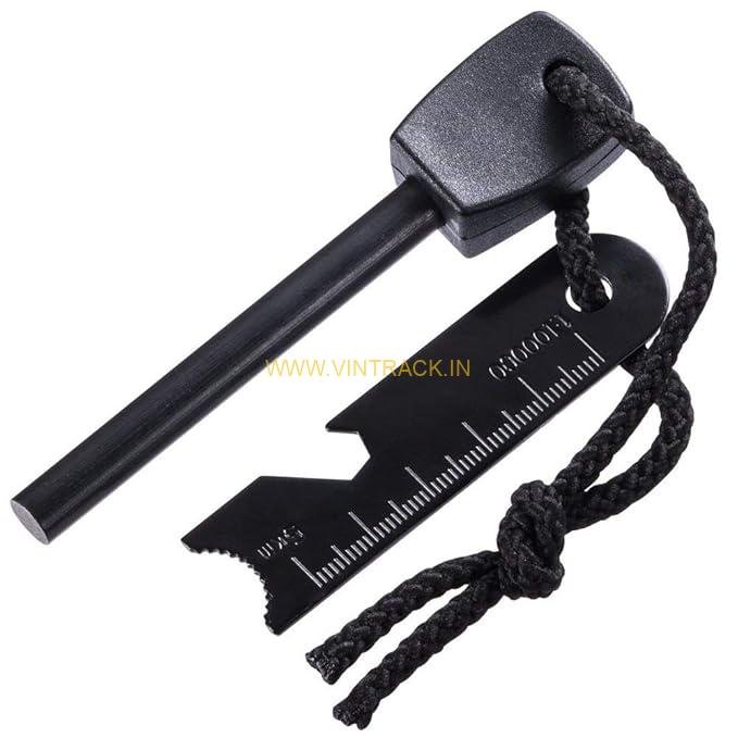 Magnesium Flint Fire Starter | Portable Survival Fire Starter Stick for Camping, Hiking & Emergency Use