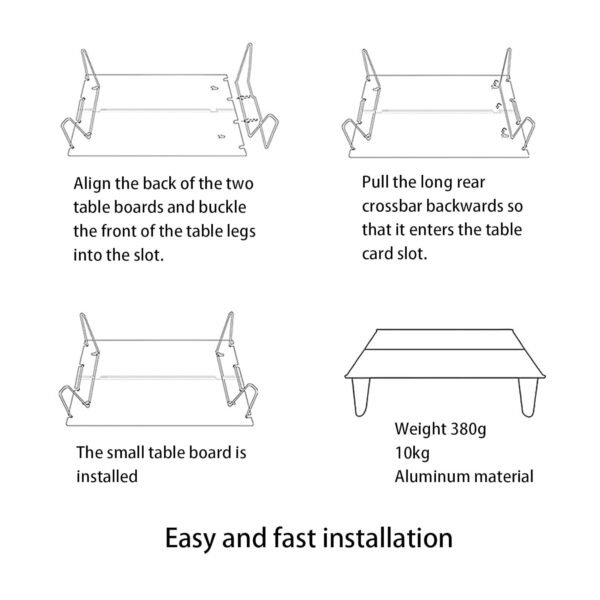 Outdoor Folding Table – Portable, Lightweight, Durable Camping & Picnic Table for Travel, Garden, Hiking & Outdoor Adventures - Image 3