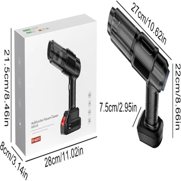 Cordless Rechargeable Vacuum Cleaner – Lightweight, Powerful Suction with Multi-Use Attachments for Home & Car Cleaning - Image 4