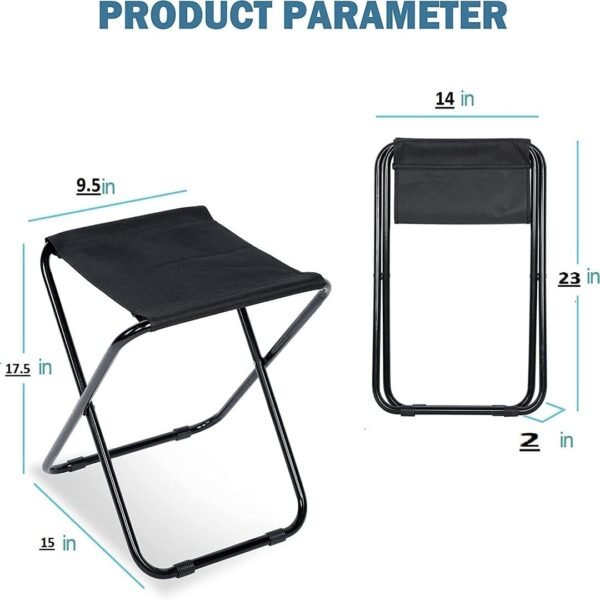 Portable Folding Stool – Lightweight, Compact, Durable Camping & Travel Stool for Outdoor, Trekking, Hiking, Picnic & Fishing - Image 3