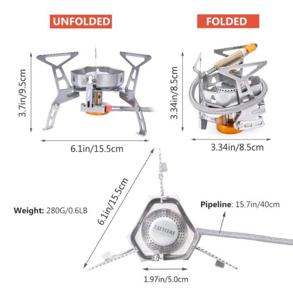 Portable Gas Stove for Camping with Carry Box | Lightweight Outdoor Cooking Stove for Hiking & Travel - Image 6