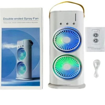 Double Head Electric Desk Fan with Remote | Powerful Dual Air Cooler for Home & Office