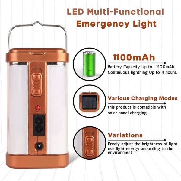 Rocklight 4 Tube 360° Extra Bright Emergency Light | 6-Hour Rechargeable Lantern for Home, Camping, Outdoor & Power Cuts - Image 5