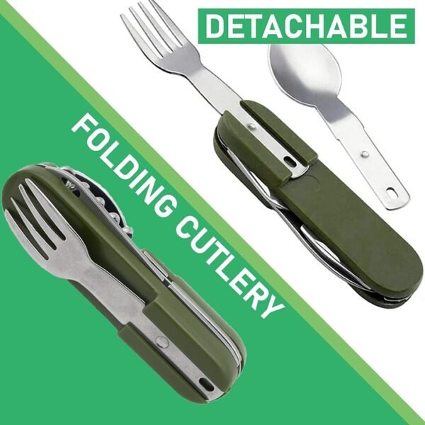 Spoon with Foldable Knife for Camping – Portable Multi-Purpose Travel Cutlery for Hiking, Trekking, Picnic & Outdoor Adventures - Image 6