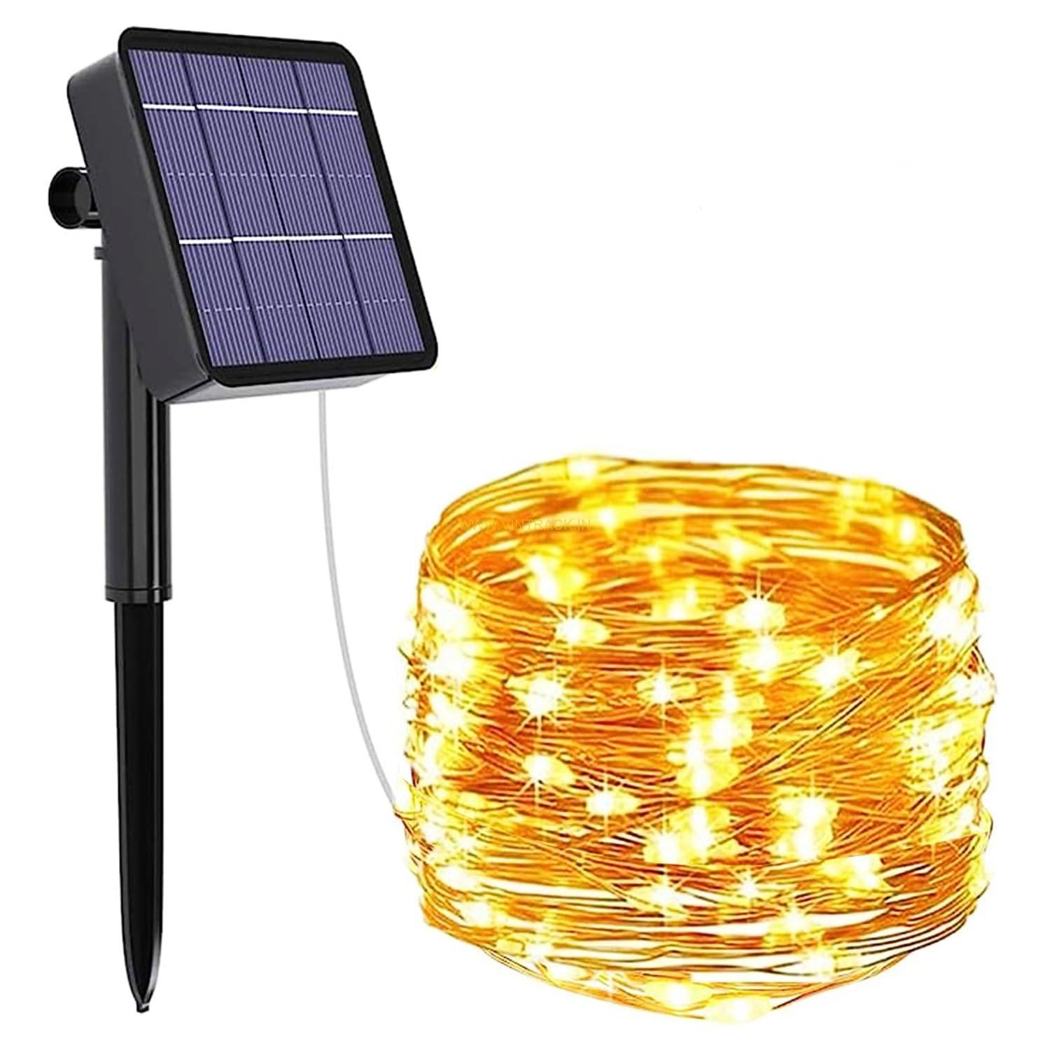 Solar Fairy String Lights | 240 LED Outdoor Waterproof Lights with Rechargeable Battery & 8 Modes