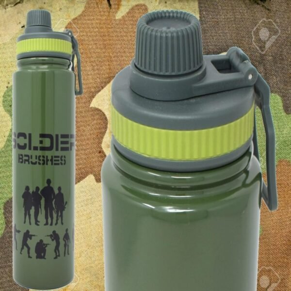 Rugged Soldier Flask Water Bottle | Durable Outdoor Sports & Military-Style Bottle for Camping, Trekking, Hiking & Travel - Image 3