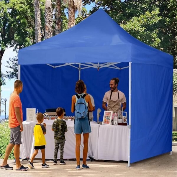 Outdoor Canopy Metal Gazebo Tent 10x10 ft – Heavy Duty Waterproof Garden, Patio & Event Tent with Strong Metal Frame (Blue, Green, Red, Black) - Image 6