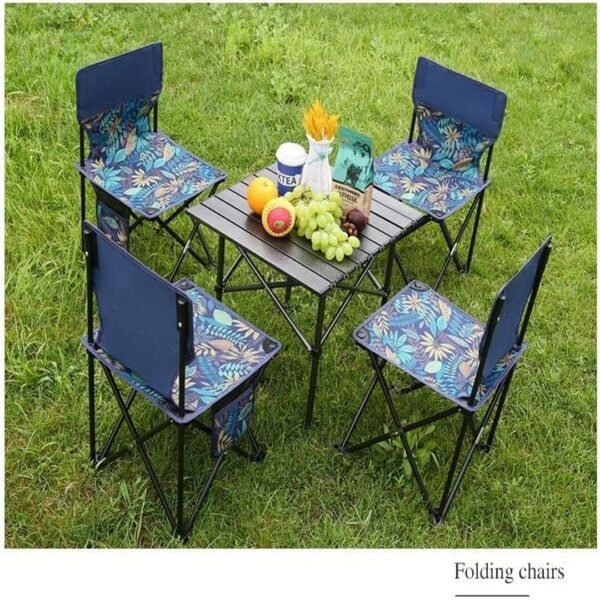 Portable Folding Picnic Camping Table with Chairs – Lightweight, Compact Outdoor Table & Chair Set for Hiking, Travel & Garden - Image 2