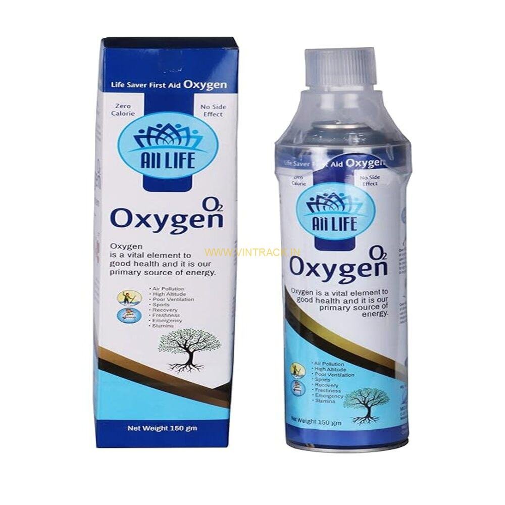 All Cares Oxygen Can 12 Litres with Built-in Mask | Portable Emergency Oxygen Cylinder for Health, Travel & Outdoor Use