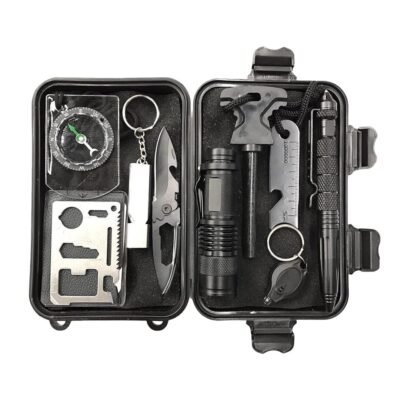 13-in-1 Professional Multifunction First-Aid Kit – SOS Emergency, Camping & Survival Equipment Kit with Essential Tools