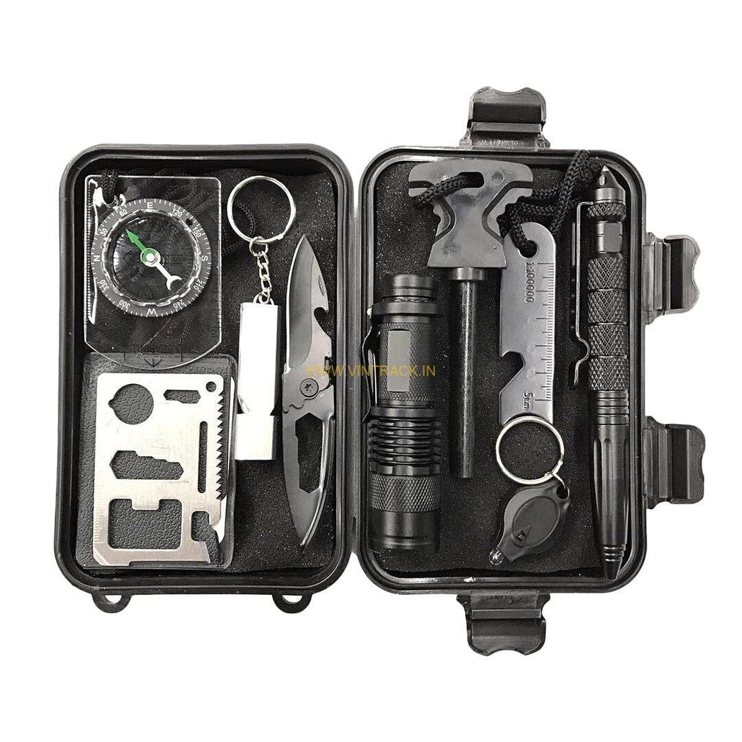 13-in-1 Professional Multifunction First-Aid Kit – SOS Emergency, Camping & Survival Equipment Kit with Essential Tools