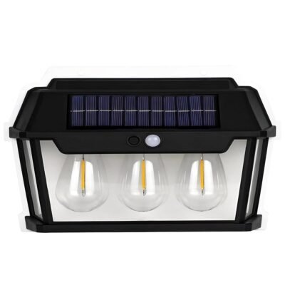 Motion Sensor Solar Wall Light | Auto-Chargeable 3 LED Outdoor Exterior Light for Garden & Home