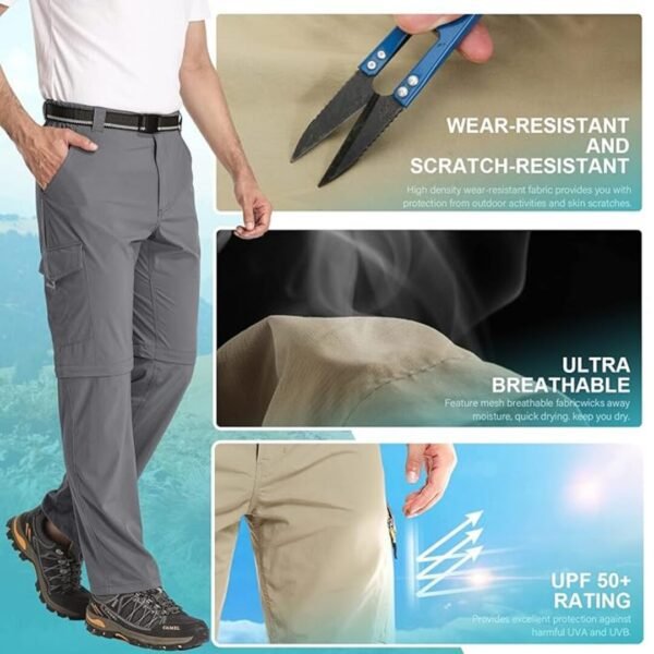 Detachable Trekking Pants – Versatile & Durable Convertible Pants for Hiking, Camping & Outdoor Adventures - Image 2