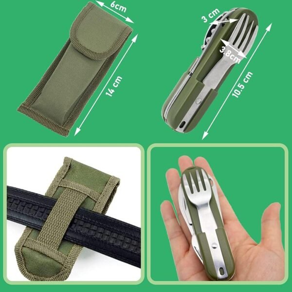 Spoon with Foldable Knife for Camping – Portable Multi-Purpose Travel Cutlery for Hiking, Trekking, Picnic & Outdoor Adventures - Image 5