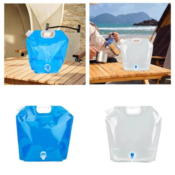 Foldable Portable Water Dispenser with Tap 5 Ltr – Compact Outdoor Drinking Water Container for Camping, Hiking, Picnic & Travel - Image 3