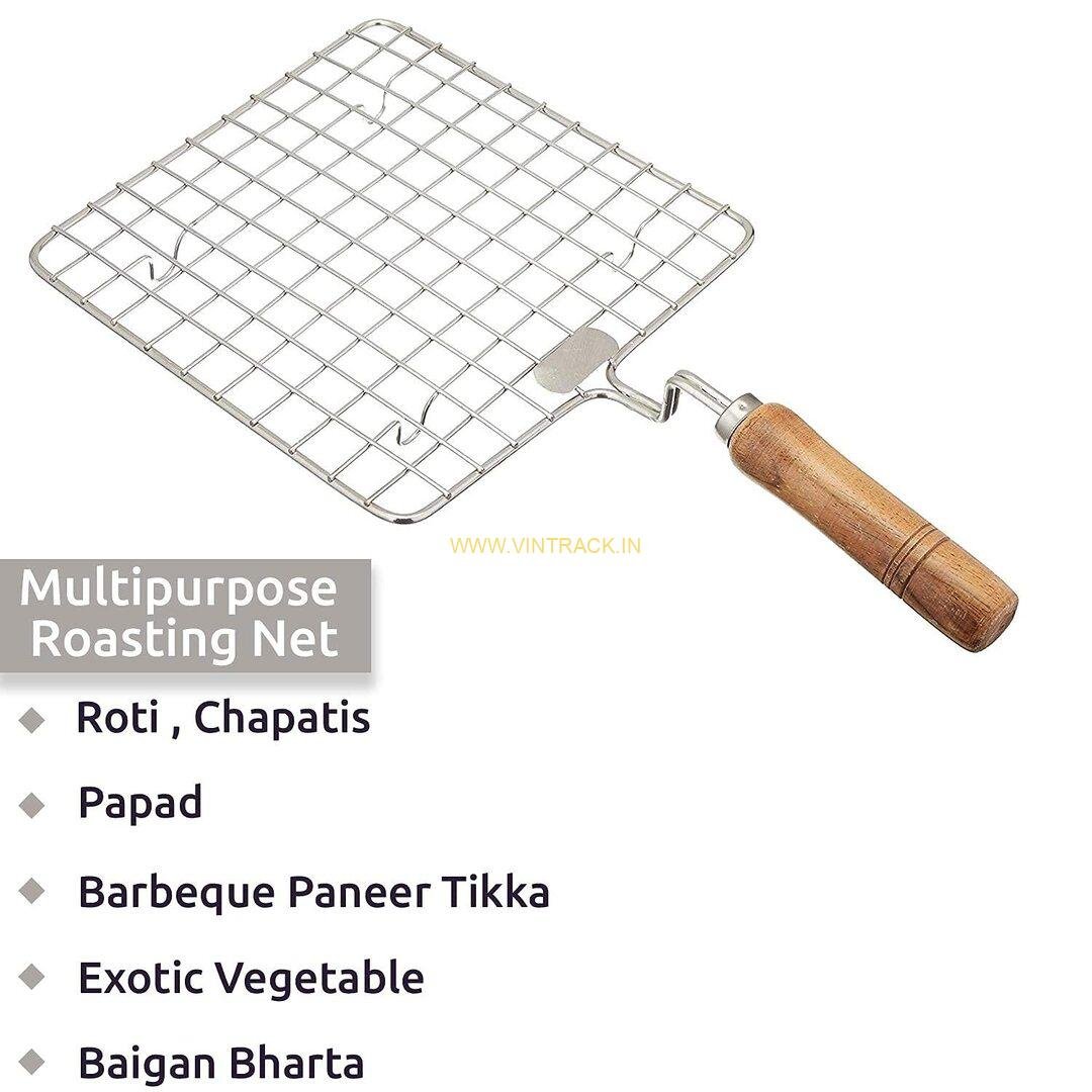 Papad Jali Roast, Paneer Grill, Roti Maker, Barbeque Jali – Multi-Purpose Steel Grill Net for Outdoor & Indoor Cooking - Image 4