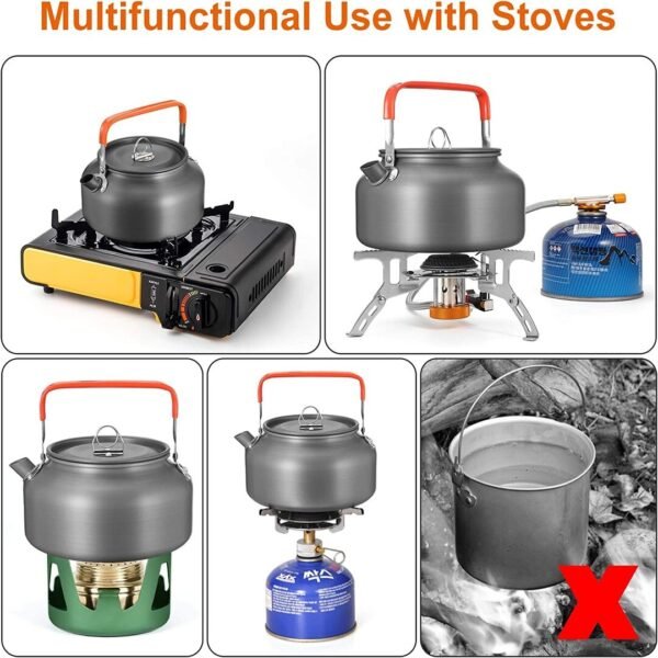 Camping Hiking Picnic Kettle 1.5L – Portable Outdoor Multi-Purpose Kettle for Tea, Coffee, Boiling Water & Cooking - Image 5