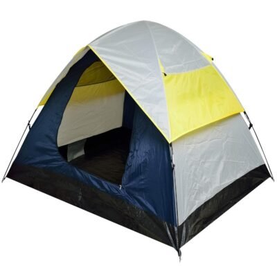Dome Tent for 2 Men – Double Layer Waterproof Camping Tent (200x150 cm) for Trekking, Hiking, Picnic & Outdoor Adventures