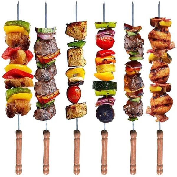 Stainless Steel Portable Barbeque Stick – Reusable Skewers for Grilling Paneer, Vegetables, Kebab & Outdoor BBQ - Image 6