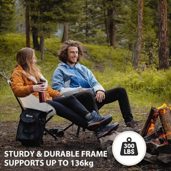 Camping Chair Foldable with Back & Arm Support – Portable Outdoor Folding Chair for Hiking, Trekking, Fishing & Picnic - Image 7