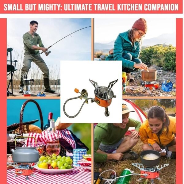 Portable Gas Stove with Pipe – Lightweight Camping Gas Burner for Outdoor Cooking, Hiking, Trekking & Travel - Image 6