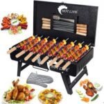 Camping Foldable Suitcase Barbecue (with complete accessories-(gloves, skewers, tong)