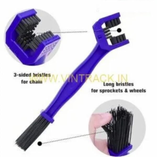 Chain Cleaner Brush Multi-Function Design with Stiff and Soft Bristles for Thorough Cleaning, De-greasing and Maintenance. - Image 4