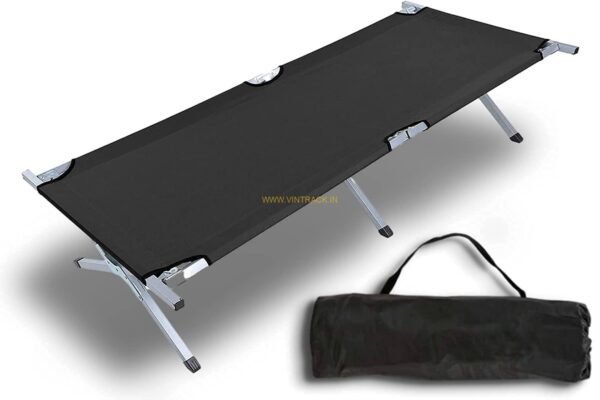 Folding Camping Cot  Bed, Foldable Portable  Sleeping Cot for Adult  Metal Single Bed