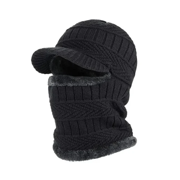 Men & Women’s Knitted Woolen Balaclava Monkey Cap with Fur Inside (Free size)