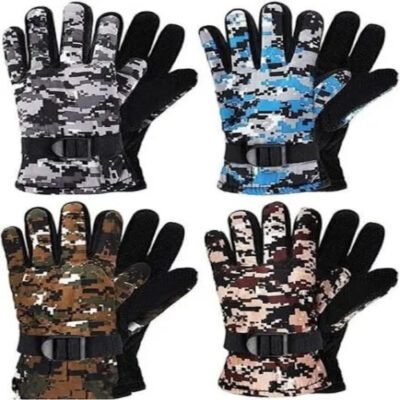 Men and Women Woolen Warm Army Printed Gloves | Winter Hand Gloves for Outdoor, Trekking, Hiking & Casual Wear