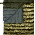 Olive Fleece Double Big Sleeping Bag. Perfect for Camping.  Queen Size, Temp 0 Degrees! Will Keep You Warm and Cozy - Image 2