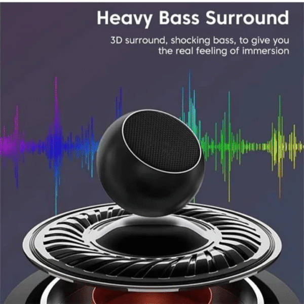 Ultra Mini Wireless Bluetooth Speaker – Heavy Metal Electroplating Round Design, Compact & Portable, Powerful Sound - Image 4