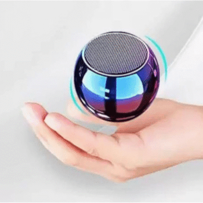 Ultra Mini Wireless Bluetooth Speaker – Heavy Metal Electroplating Round Design, Compact & Portable, Powerful Sound