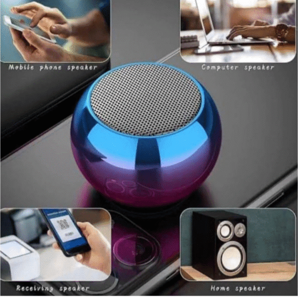 Ultra Mini Wireless Bluetooth Speaker – Heavy Metal Electroplating Round Design, Compact & Portable, Powerful Sound - Image 5