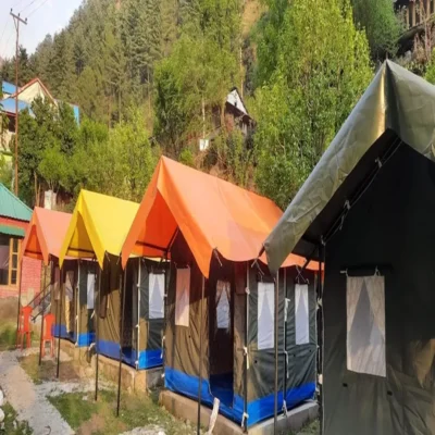 Swiss Cottage Tents with Full Waterproof PVC Outer Covering for Luxury Outdoor Accommodation – Ideal for Resorts, Hotels & Farmhouses