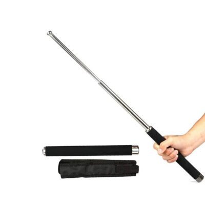 Multi‑Function Collapsible Self‑Defense Stick – Telescopic Extendable Baton with Wrist Strap & Belt Pouch