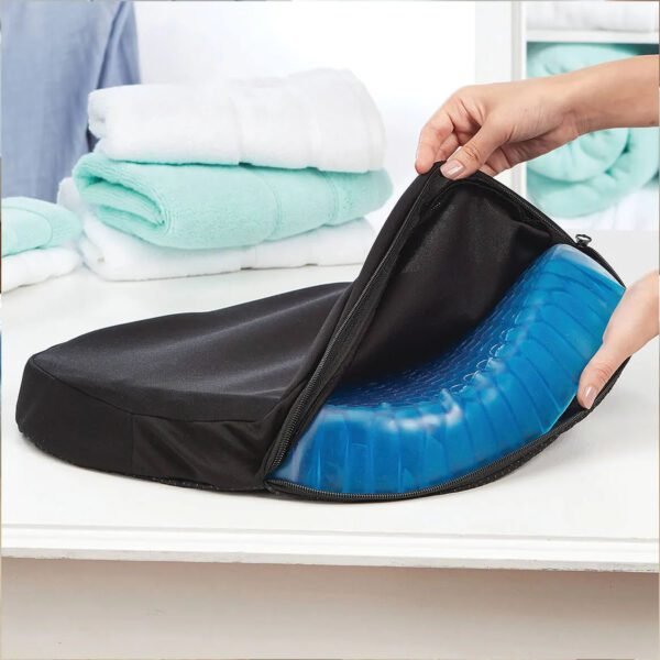Egg Seater Silicone Gel Car Seat Cushion – Honeycomb Cooling Gel, Tailbone Relief & Non‑Slip Cover - Image 4
