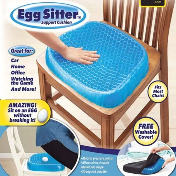 Egg Seater Silicone Gel Car Seat Cushion – Honeycomb Cooling Gel, Tailbone Relief & Non‑Slip Cover - Image 2