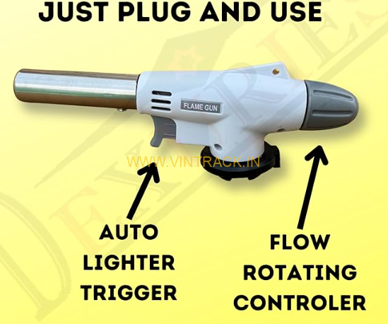 Multi-Purpose Flame Gun for Cooking, BBQ & Welding – Adjustable Butane Gas Torch with Safety Lock & Ignition Trigger | Portable Flame Thrower - Image 2