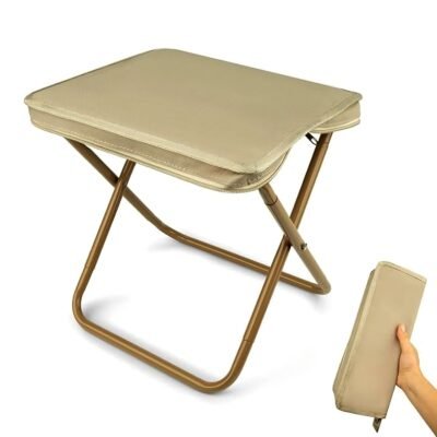 Portable Folding Camping Stool – Lightweight Collapsible Seat with Zip Pack for Outdoor Camping, Hiking, Fishing & Travel