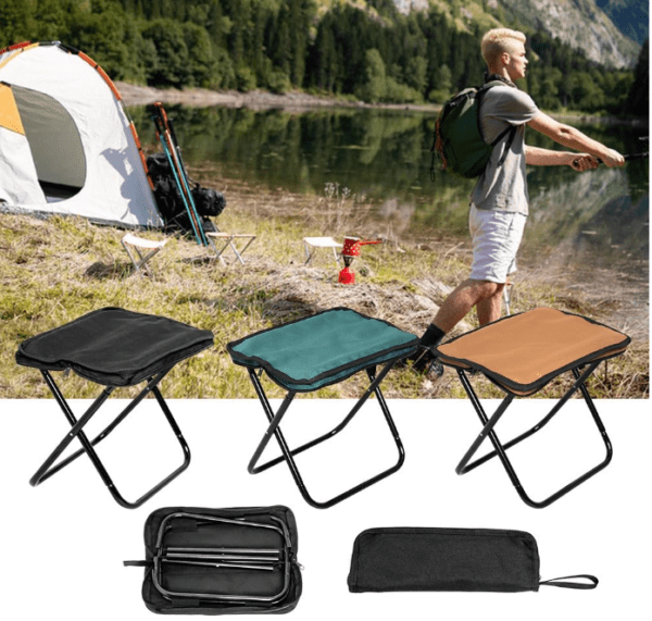 Portable Folding Camping Stool Zip Packed Stool Lightweight Collapsible Stool for Outdoor Camping - Image 5